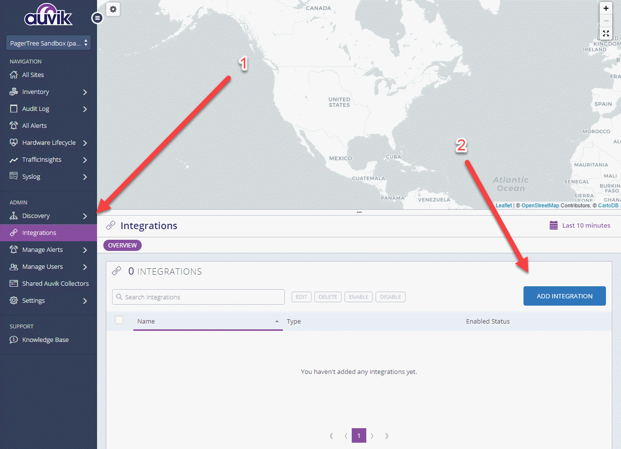 Auvik dashboard